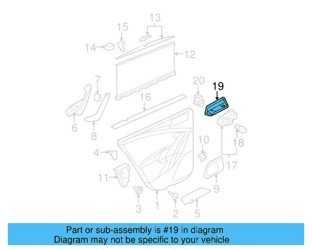Door Interior Reflector 1K0-947-419-A - View 37