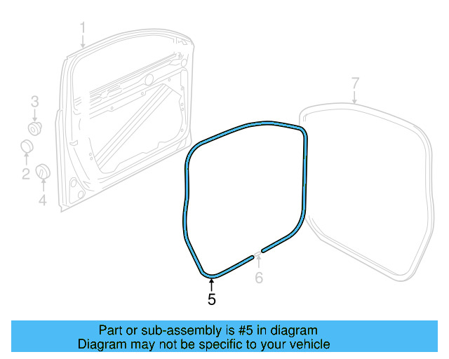 Door Weather 3C4-837-701-D-5AP - View 8