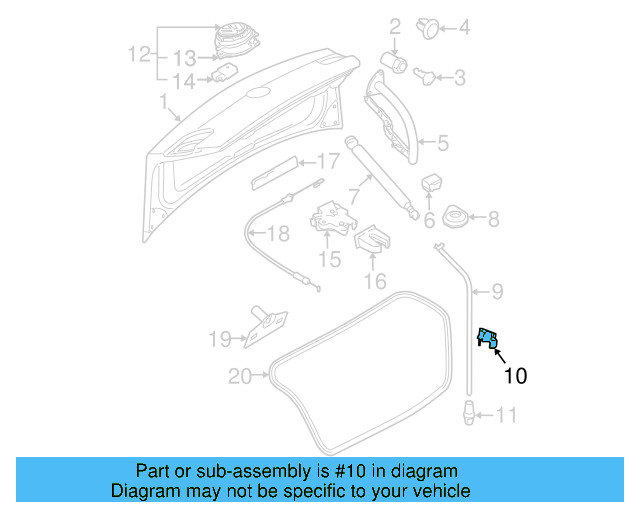 Drain Hose Clip 3C5-827-947-A - View 2