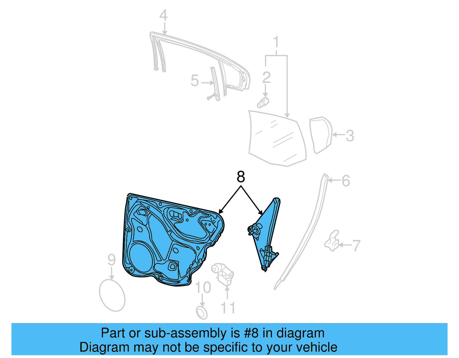 Window Regulator 3C9-839-462-L - View 6