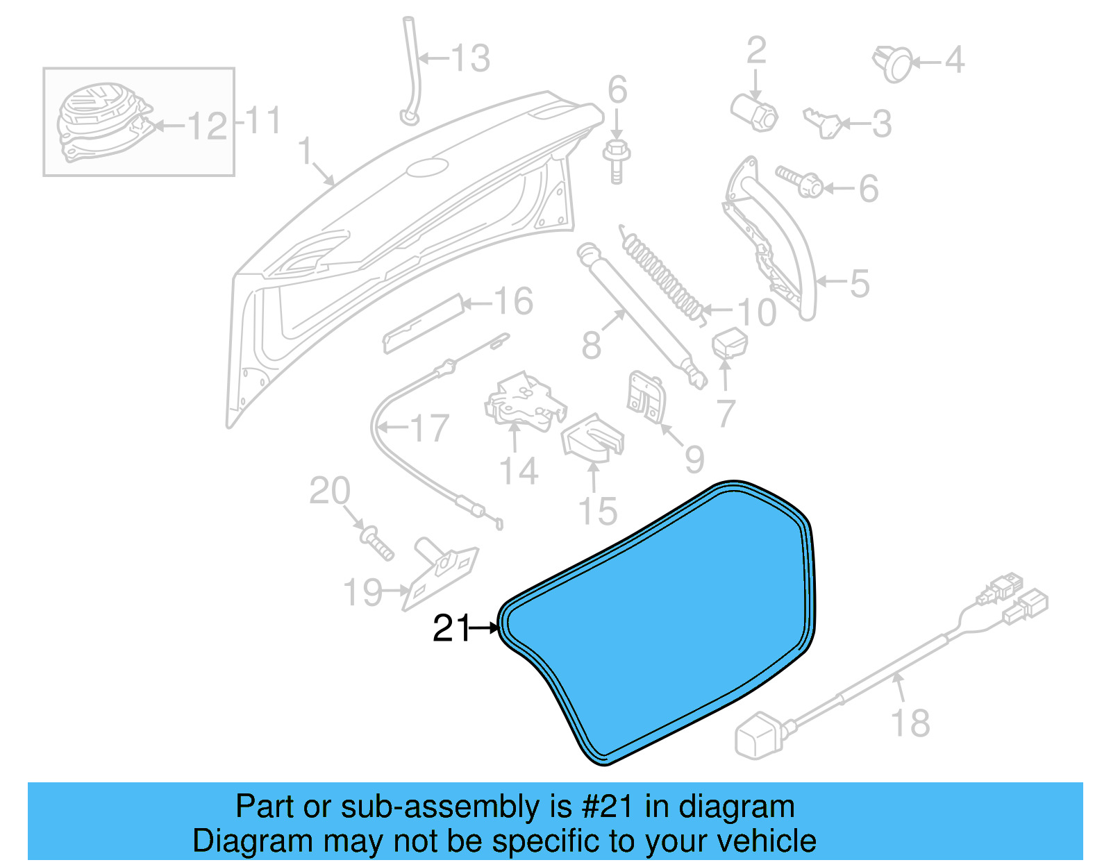 Weatherstrip 3C8-827-705-B-5AP - View 2