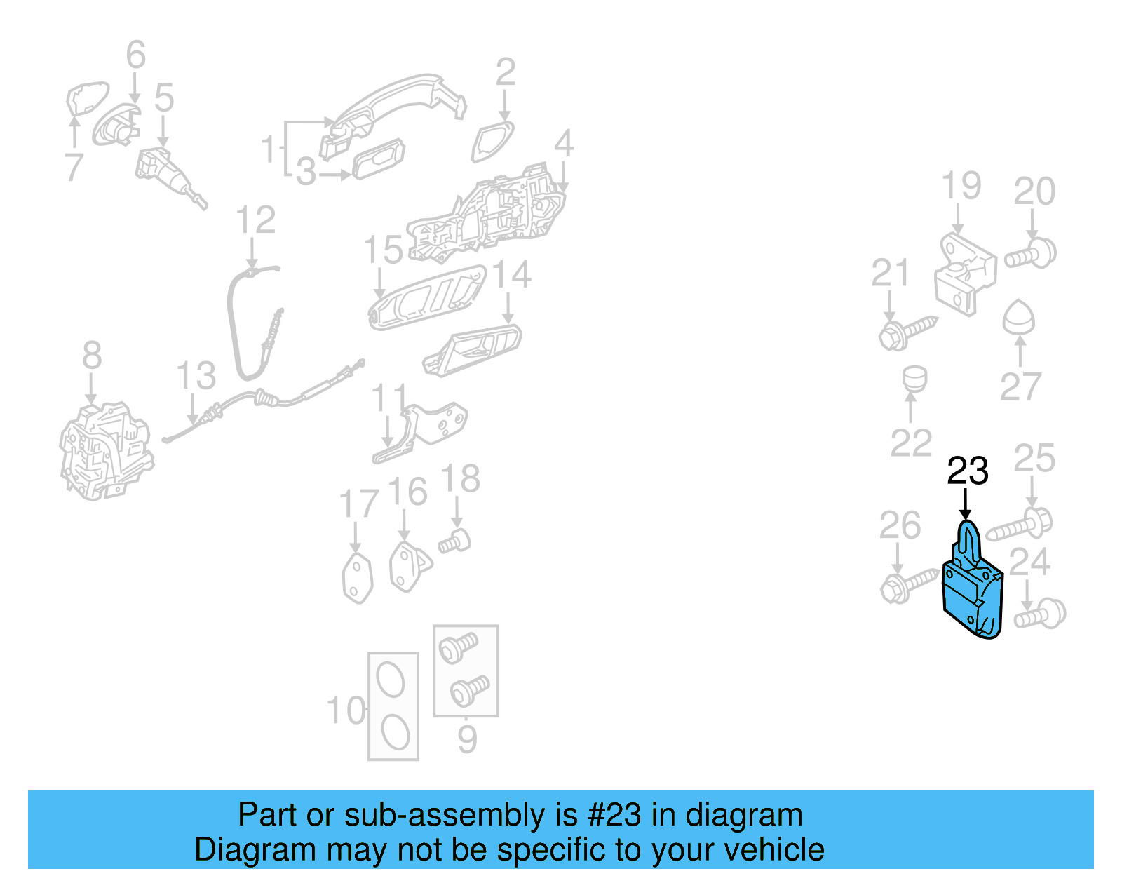 Lower Hinge 3C8-831-412-C - View 10