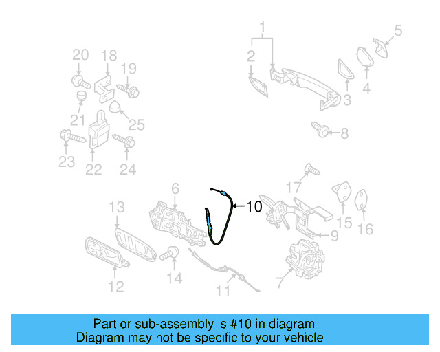 Opener Cable 3C8-837-017-A - View 9