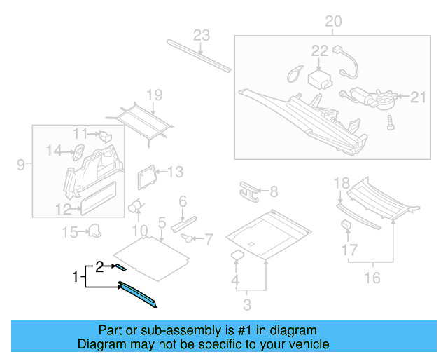 Rear Trim Cap 3C8-863-459-9B9