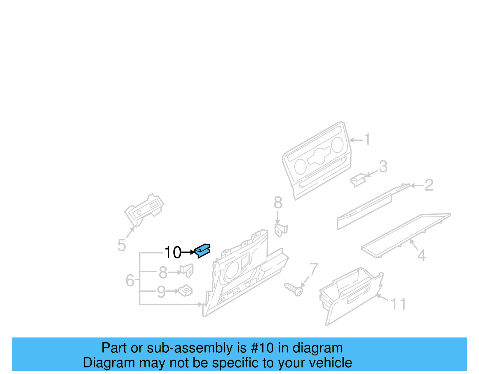 Lower Trim Panel Retainer Clip 3C8-867-190 - View 23