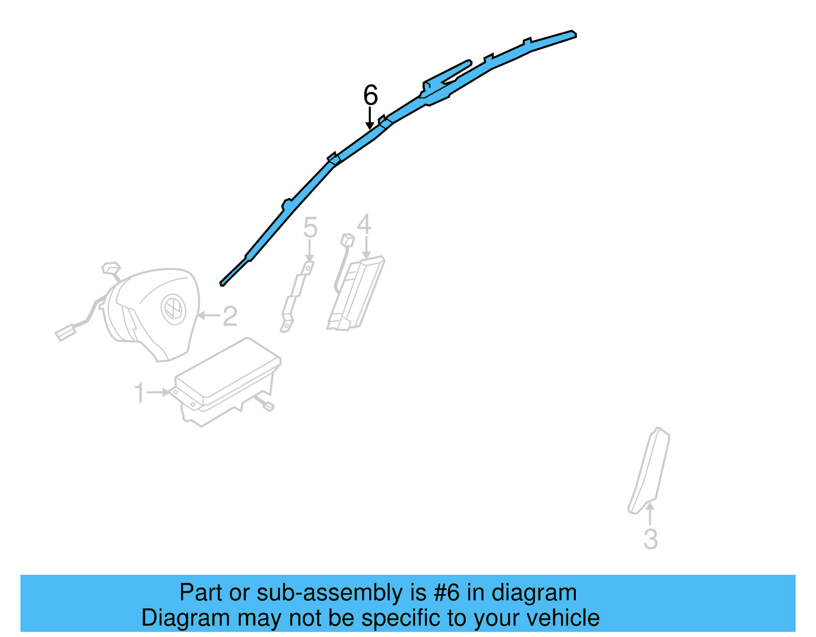 Head Air Bag 3C8-880-741-C - View 4