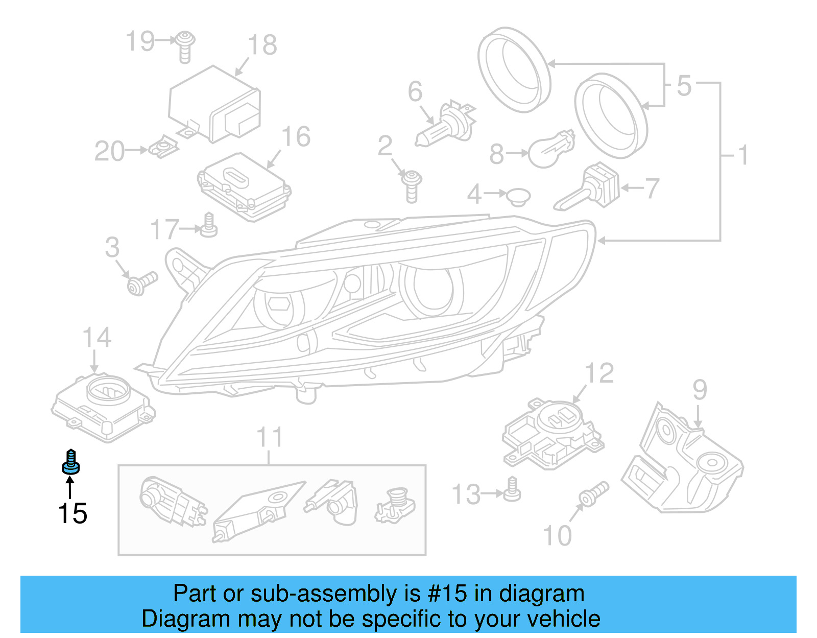Ballast Bolt 3C8-941-117 - View 6