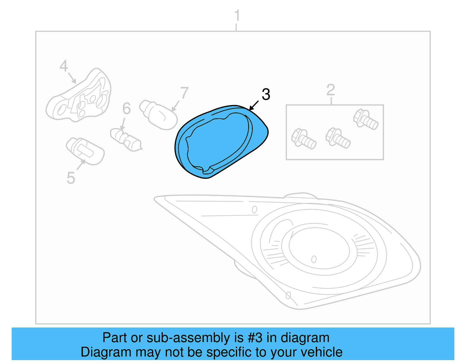 Gasket 3C8-945-191-A - View 2