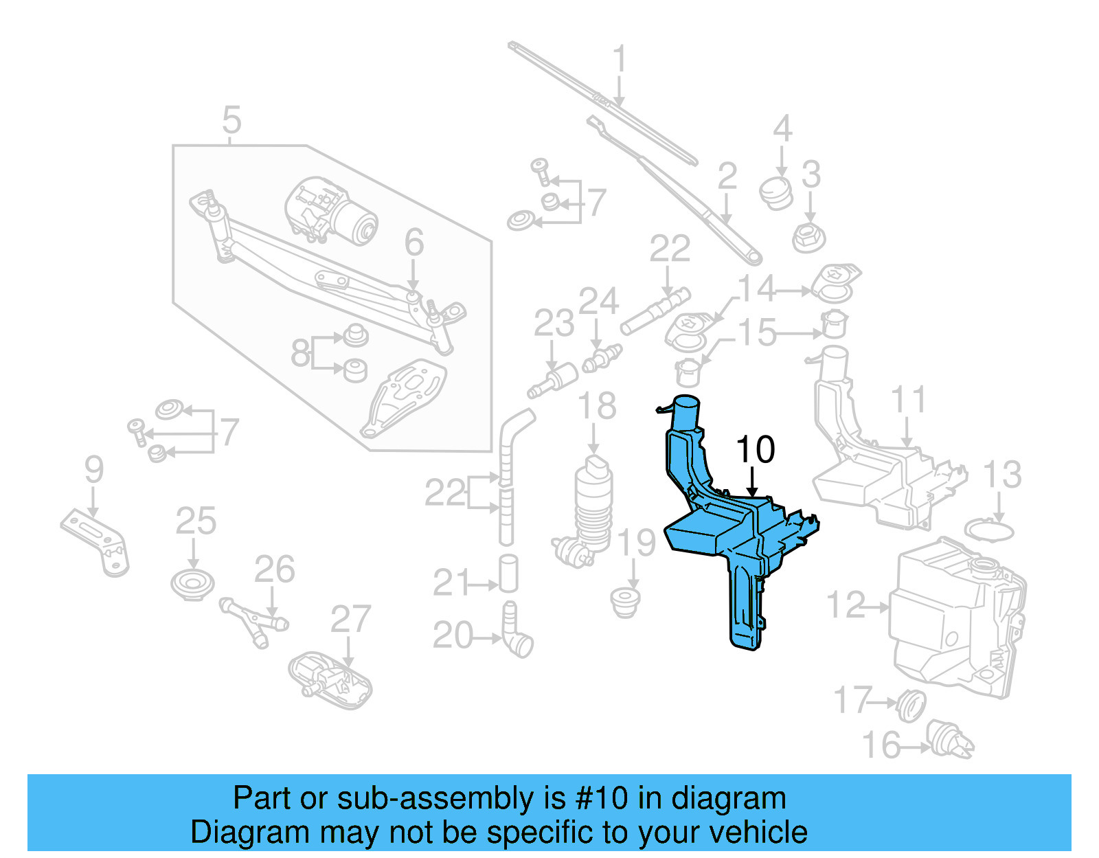 Washer Reservoir 3C8-955-453-C - View 6