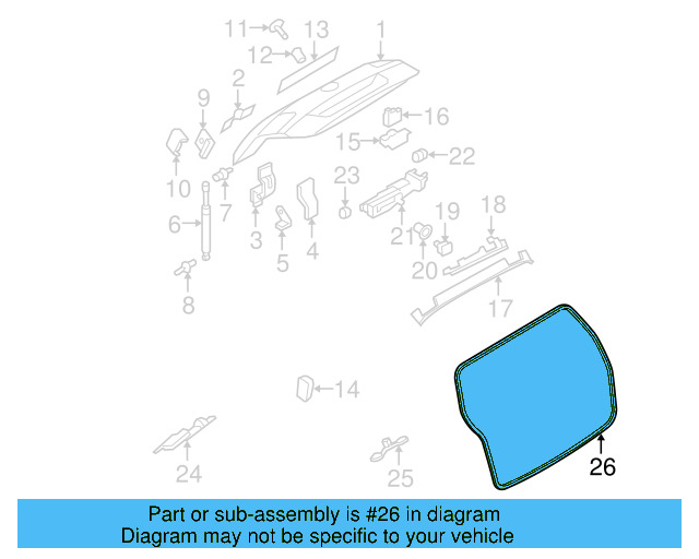 Lift Gate Weather 3C9-827-705 - View 3