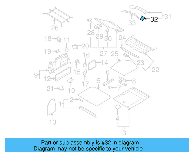 Instrument Panel Retainer Clip 3B5-867-208-A - View 9