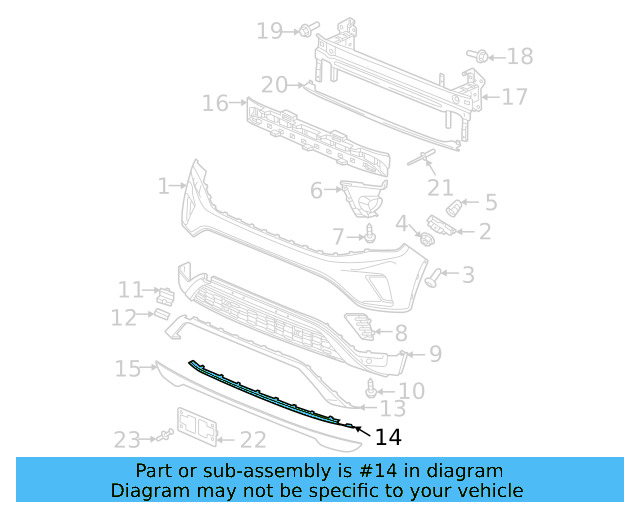 Lower Molding 3CM-807-532-A-AV3 - View 13