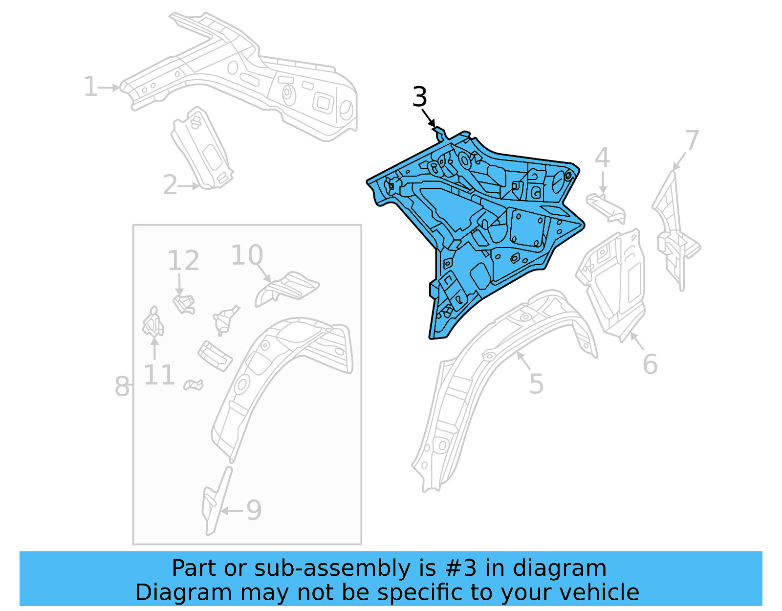 Inner Panel 3CM-809-404-A - View 4