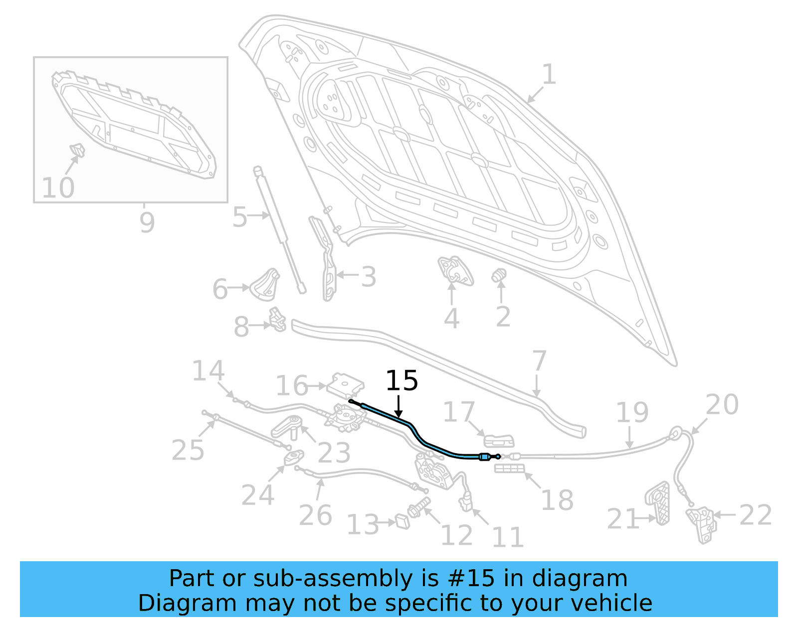 Release Cable 3CM-823-536 - View 2