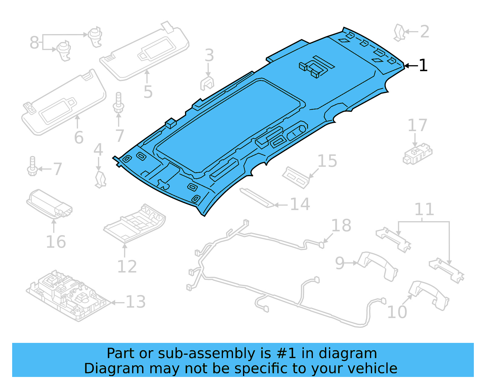 Headliner 3CM-867-501-E-3FG - View 3