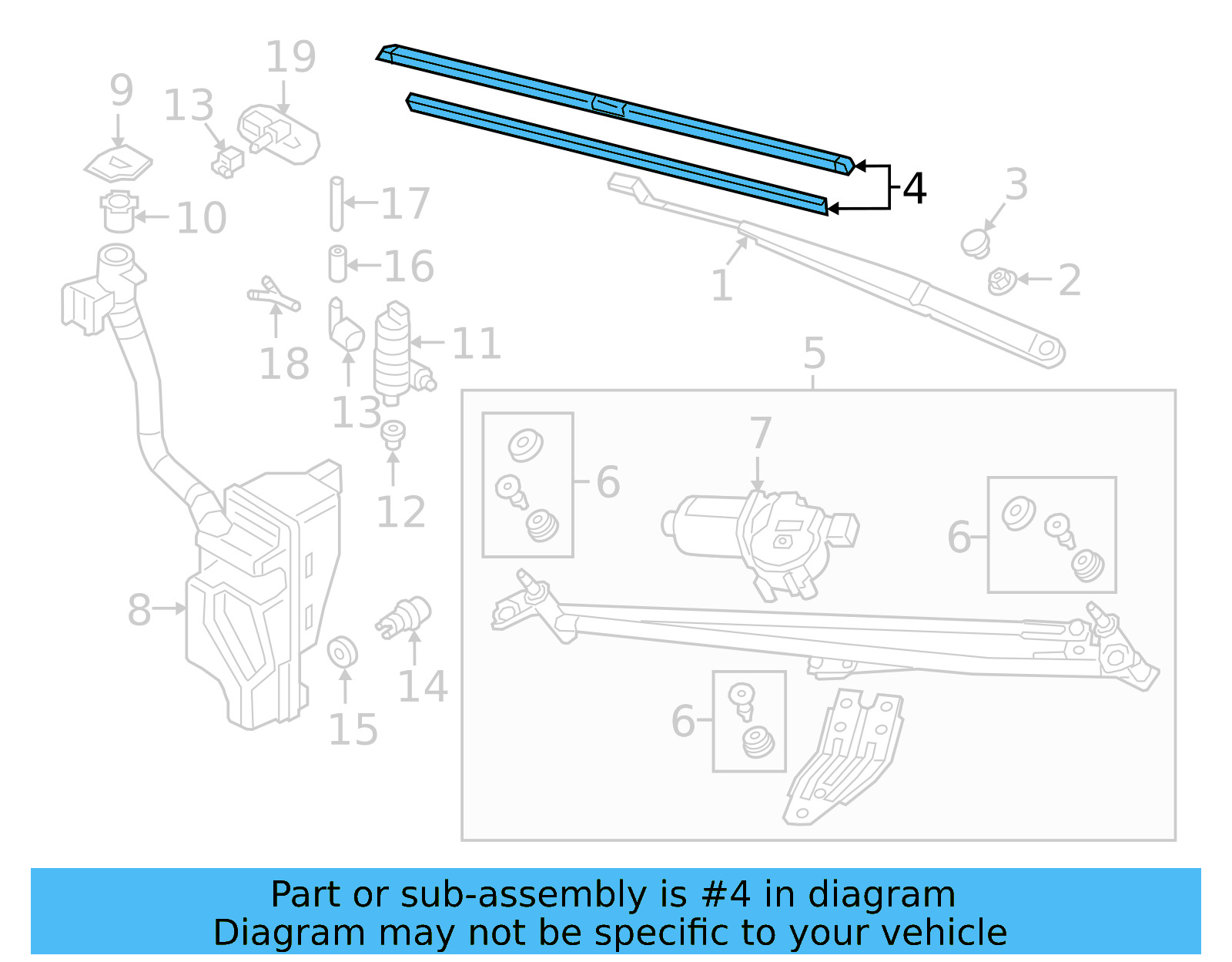 Wiper Blade 3CM-955-425-03C - View 4
