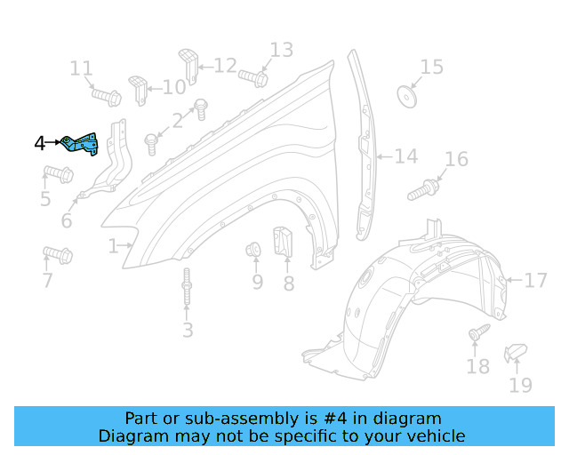 Quarter Panel Splash Shield Nut N-907-579-01 - View 114