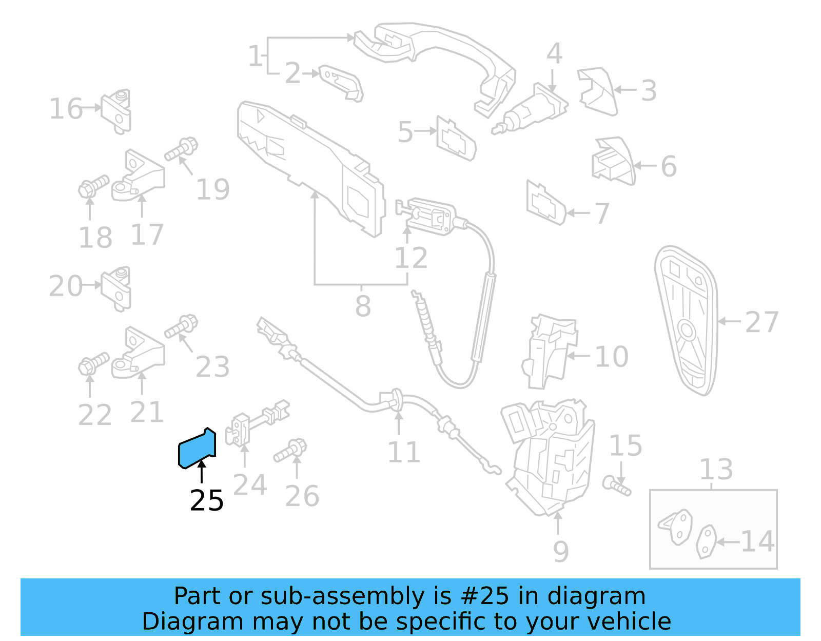 Door Check Cover 3CN-837-267 - View 2