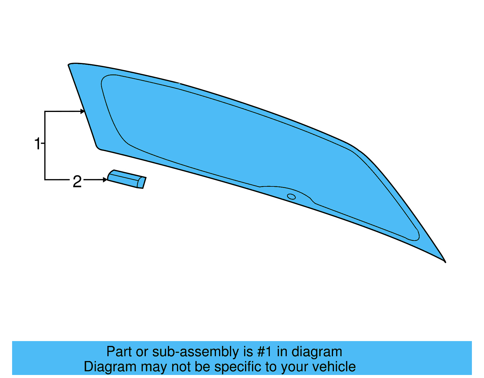 Lift Gate Glass 3CN-845-051-E-NVB - View 4