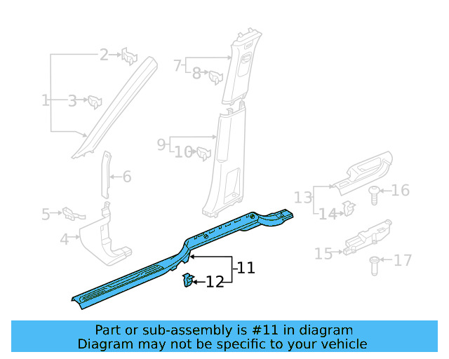 Front Sill Plate 3CN-853-371-D-82V - View 6