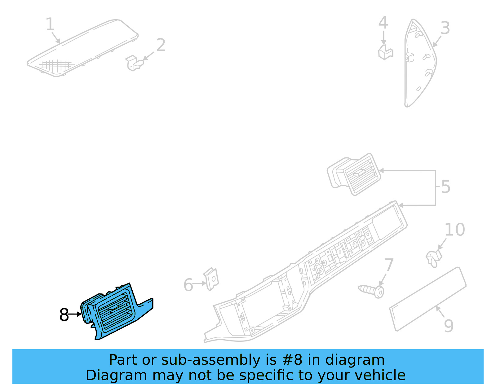 Vent Panel 3CN-858-415-F-NRA - View 10