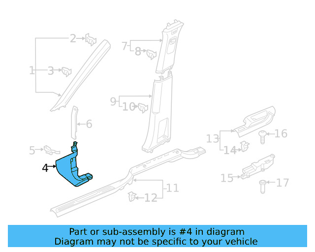 Cowl Trim 3CN-863-484-A-82V - View 7