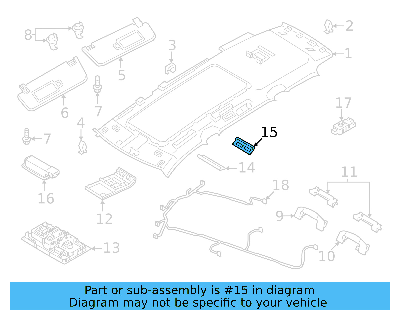 Rear Trim 3CN-867-072-A-82V - View 6