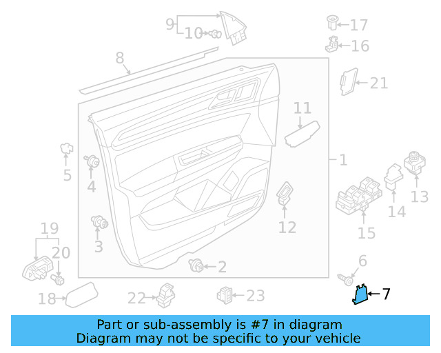 Door Trim Panel Cover 3CN-867-197-A-82V - View 10