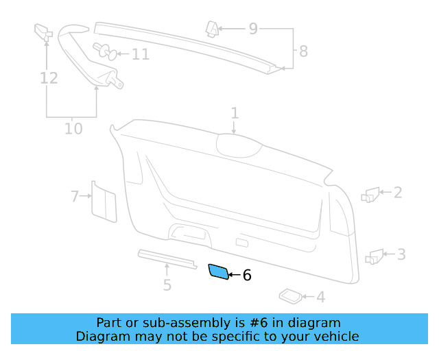 Lower Center Pillar Trim Clip 4A0-867-276-B - View 264