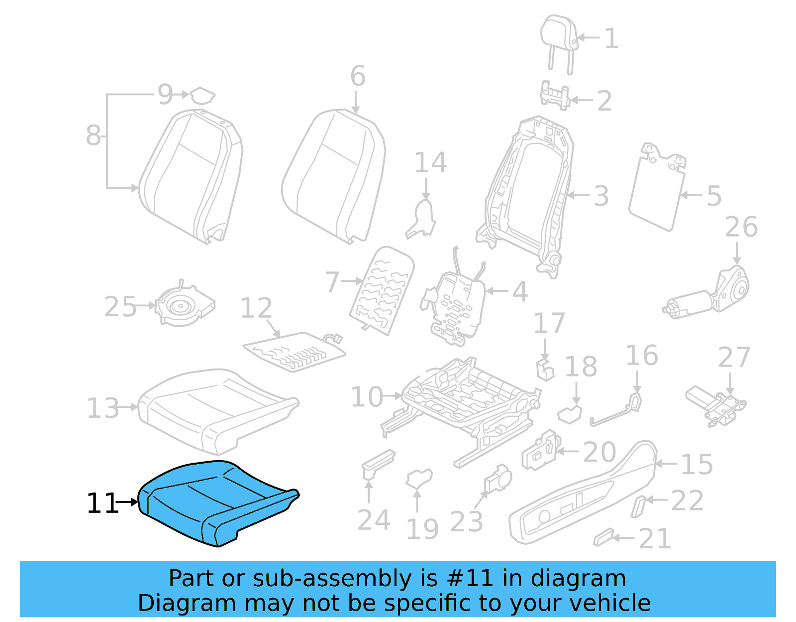 Seat Cushion Pad 3CN-881-375-C - View 36