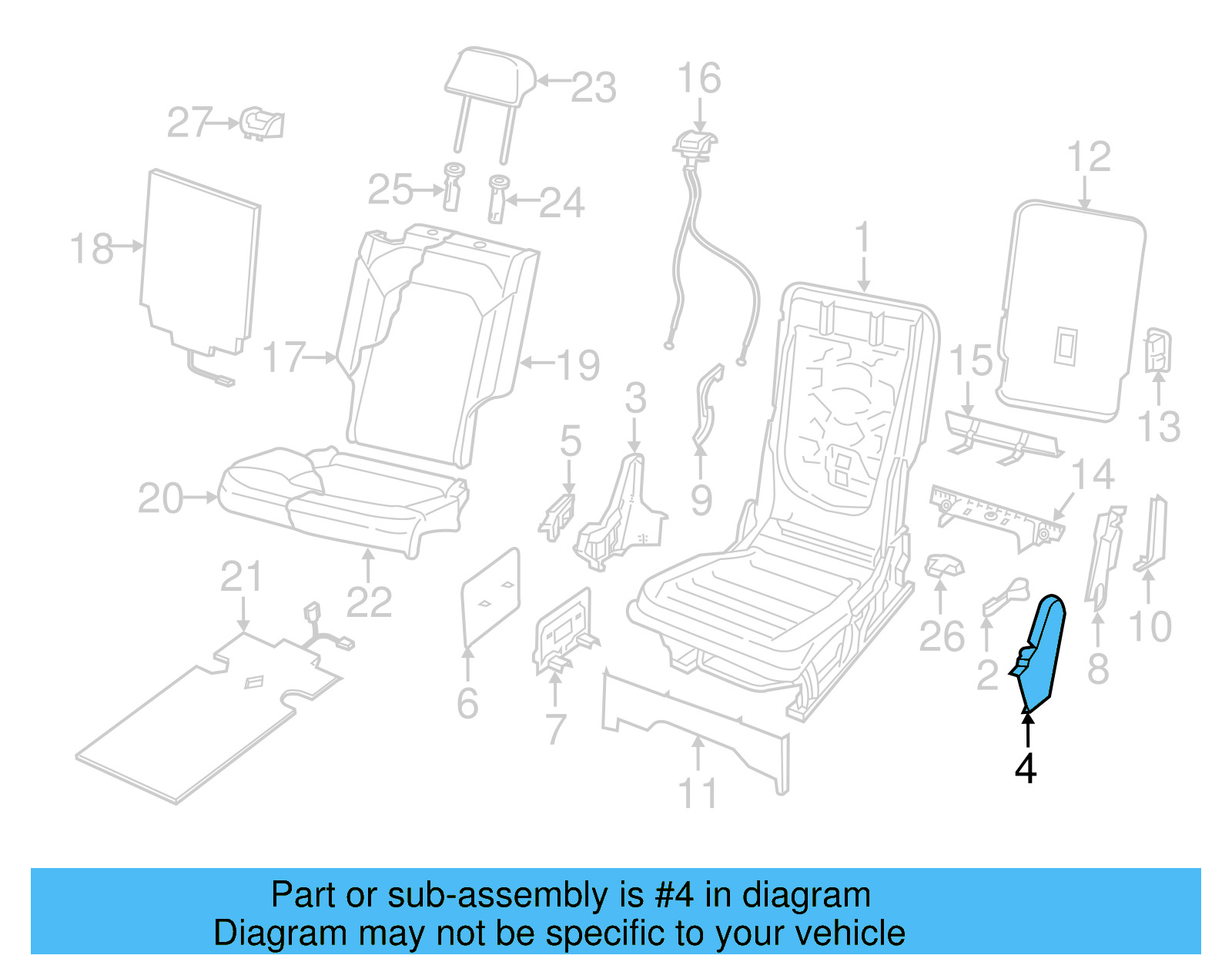 Hinge Cover 3CN-885-316-ZA2 - View 4