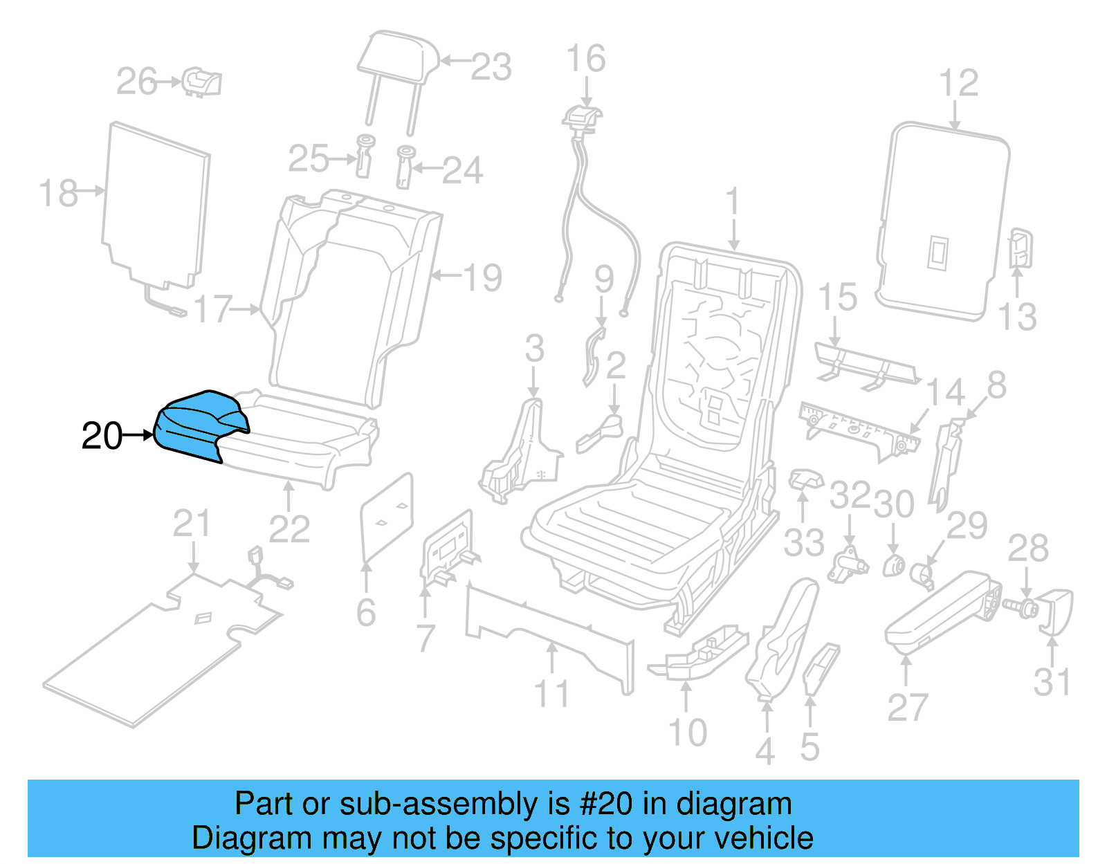 Seat Cushion Pad 3CN-885-375-D - View 3