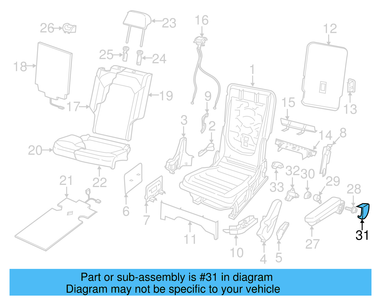 Arm Cap 3CN-885-726-ZA2 - View 2
