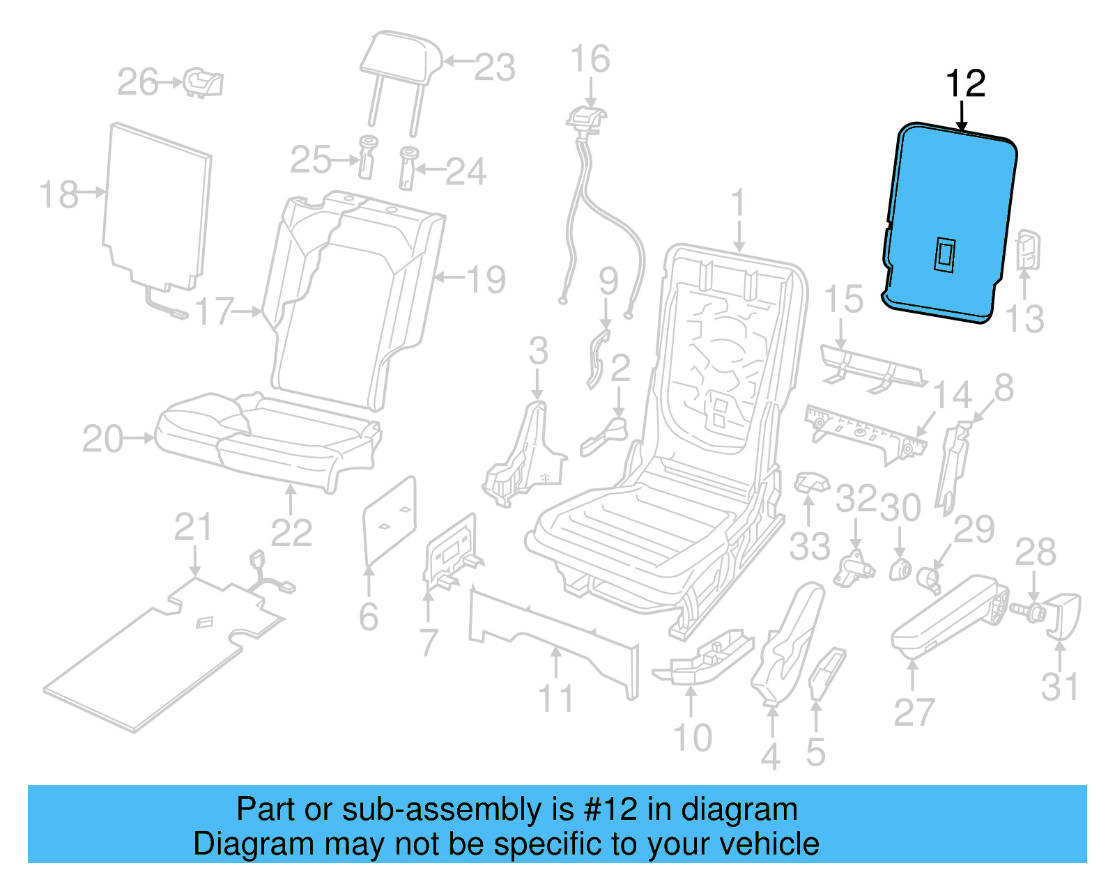 Rear Panel Trim 3CN-885-753-B-JB1 - View 4
