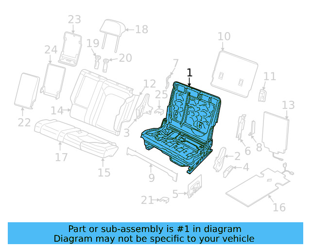 Headrest, Outer 3CN-885-901-D-LI8
