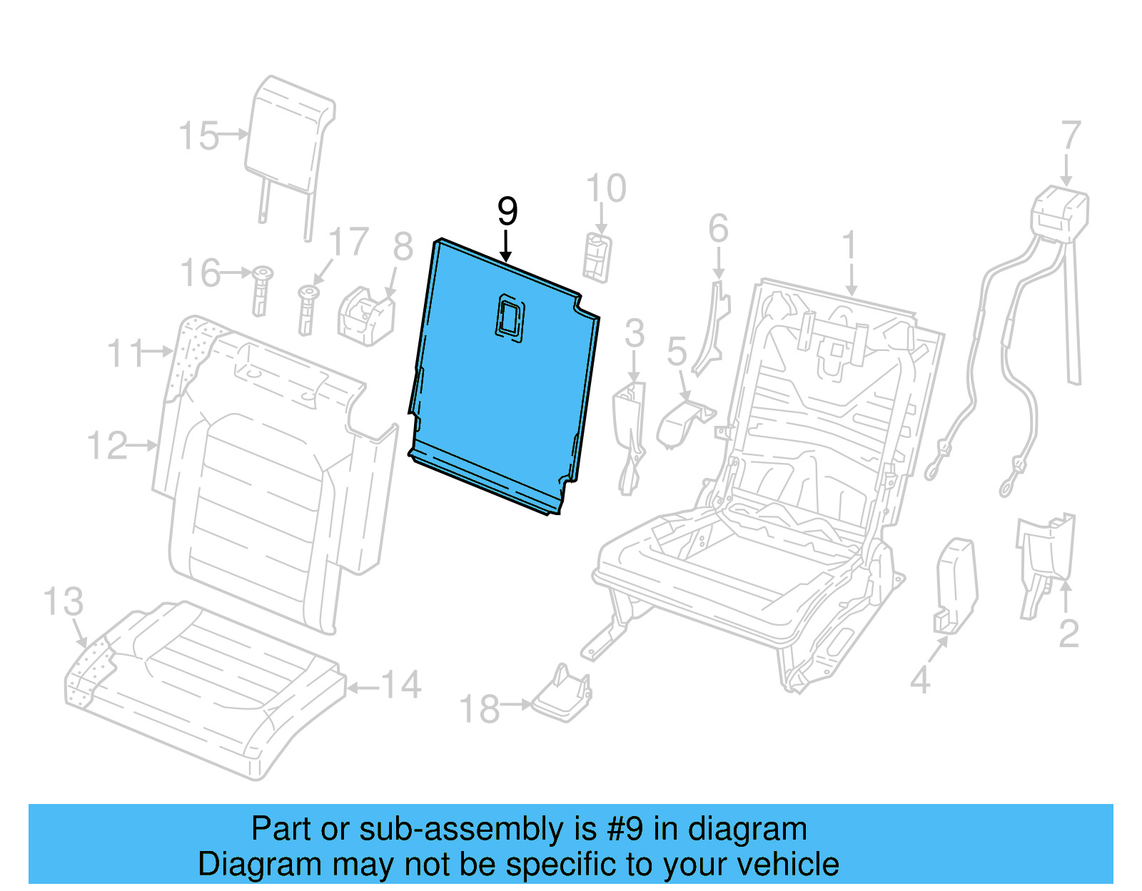 Rear Panel Trim 3CN-888-751-A-JB1 - View 5