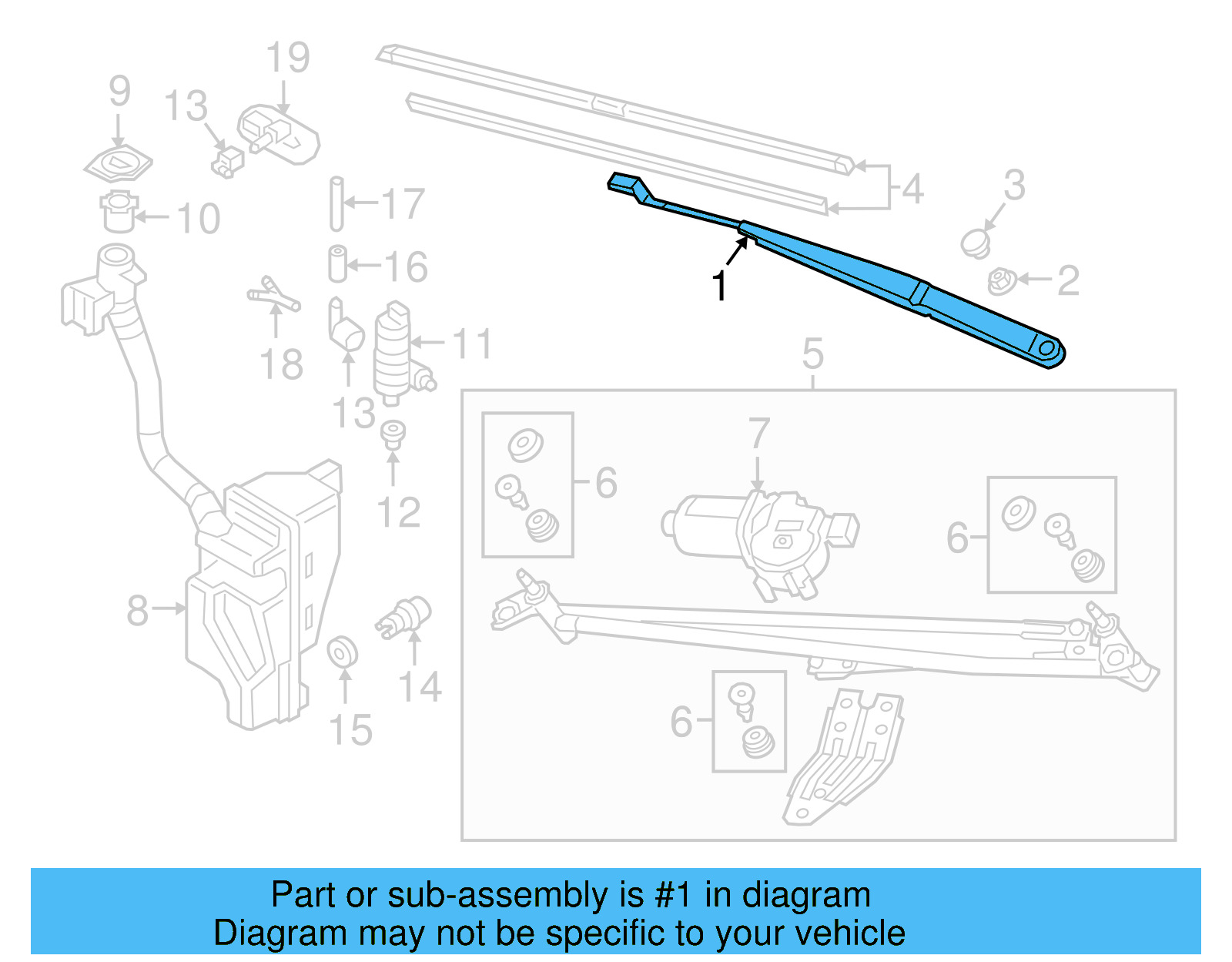 Wiper Arm 3CN-955-410-A - View 4