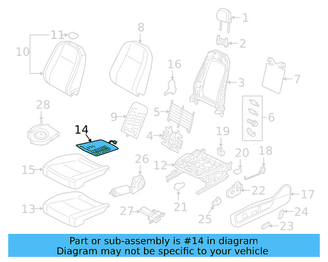 Seat Cushion Heater 3CN-963-556-J - View 2