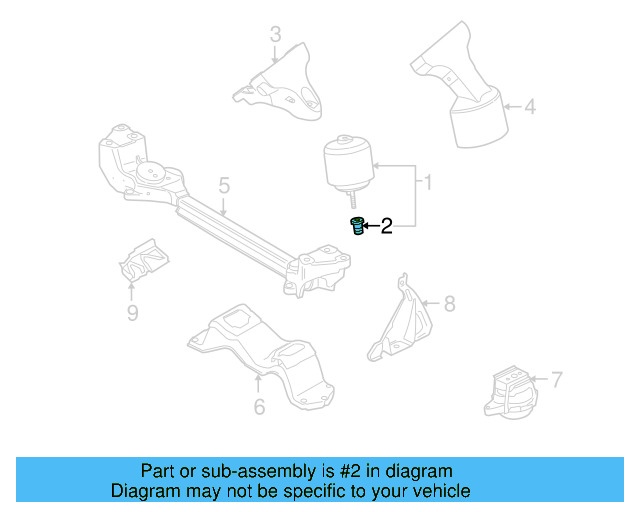 Motor Mount Grommet 3D0-199-713 - View 4