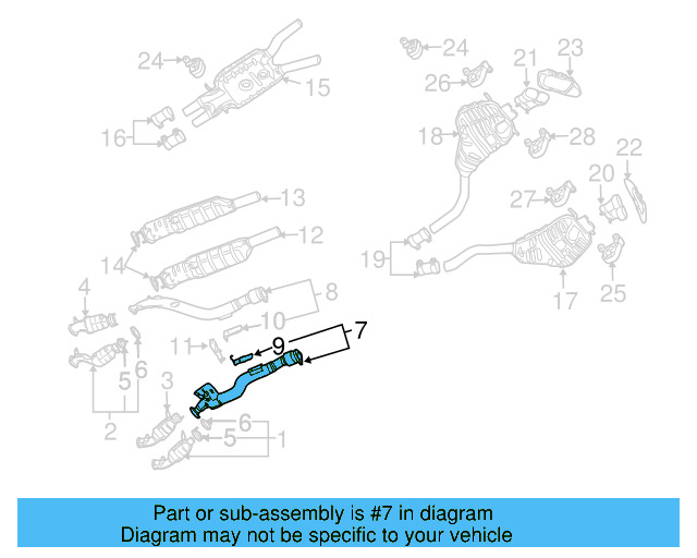 Exhaust Pipe 3D0-254-350-M - View 2