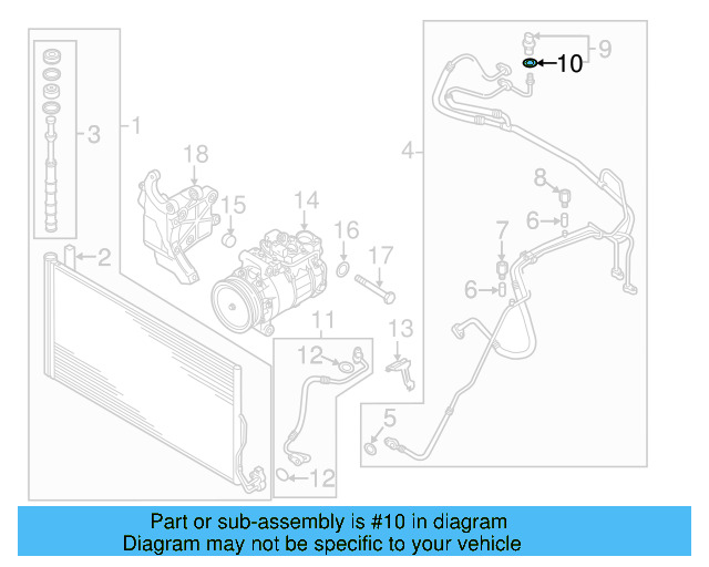 A/C Refrigerant Line O 4E0-260-749-A - View 54