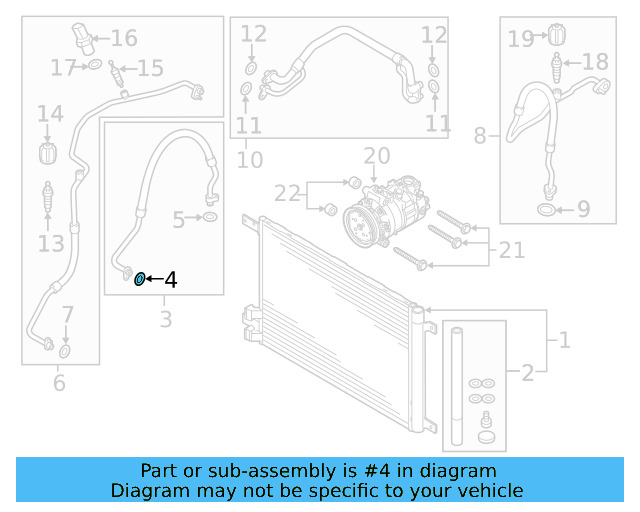 A/C Refrigerant Line O 3D0-260-749-C - View 109