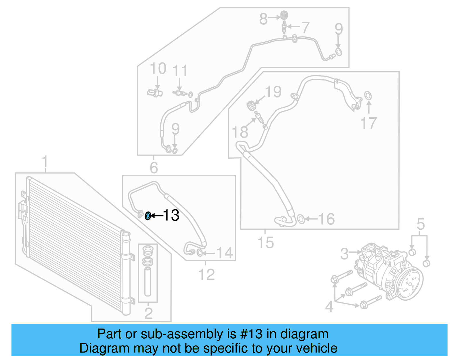 A/C Refrigerant Line O 3D0-260-749-C - View 54