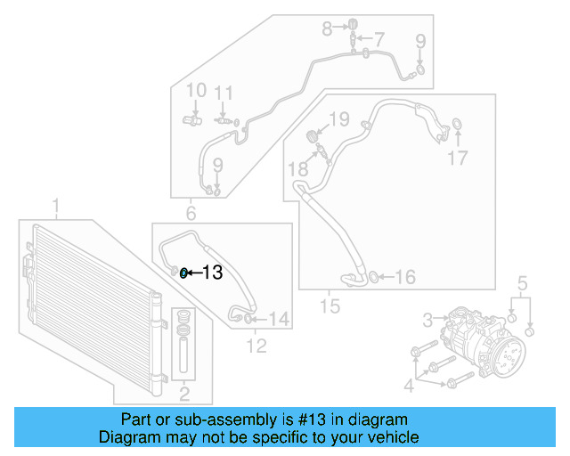 A/C Refrigerant Line O 3D0-260-749-C - View 46