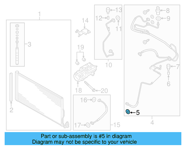 A/C Refrigerant Line O 3D0-260-749-C - View 100