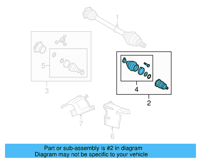 Outer Joint Assembly 3D0-498-099 - View 2