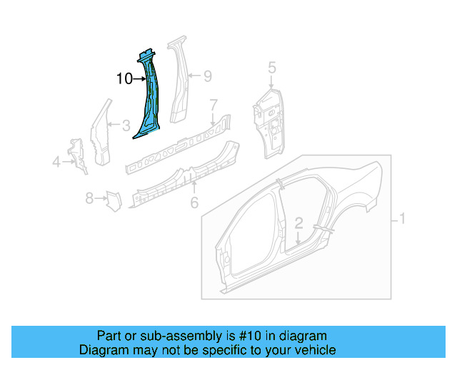 Inner Pillar 3D0-809-762-E - View 2