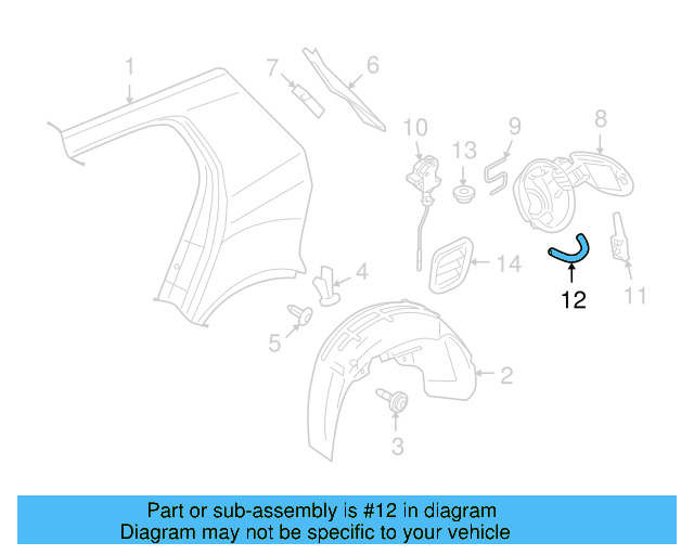 Drain Hose 3D0-809-937-B - View 21