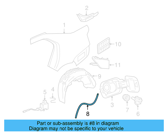 Drain Hose 3D0-809-937-B - View 23