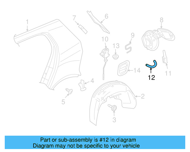 Drain Hose 3D0-809-937-B - View 26